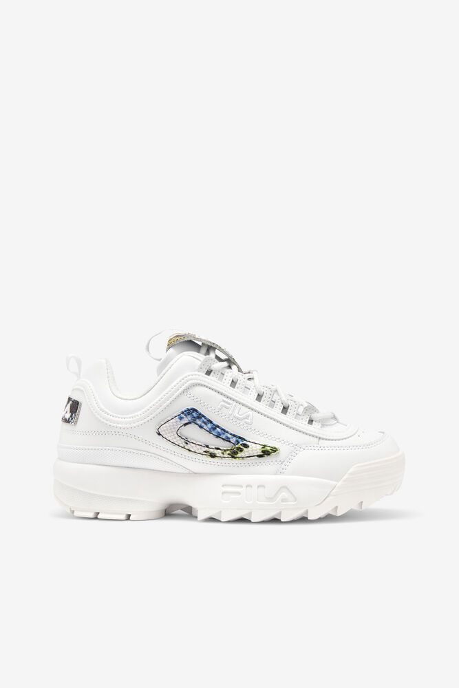 Fila Disruptor 2 Snake White Sneakers Womens - NZ 94205-BVRX